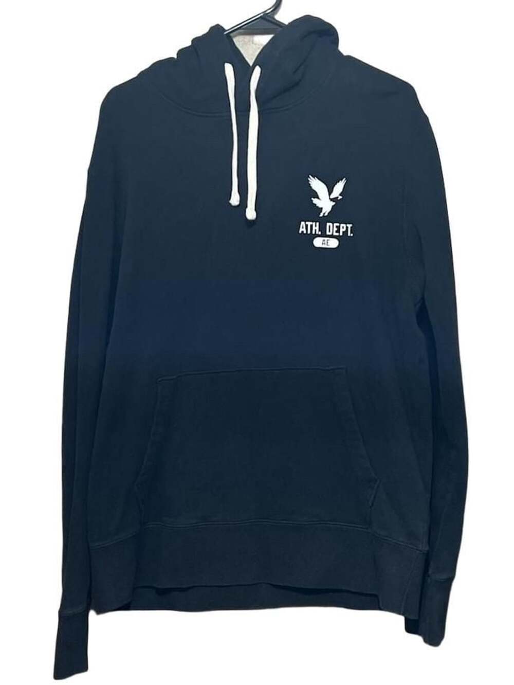 American Eagle Hoodie Size M Black Ath Dept Graphic Pullover
